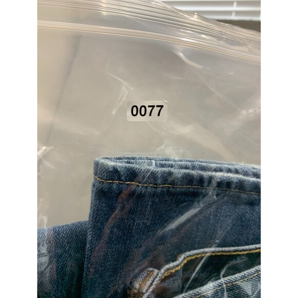 American Eagle 29/30 Original Straight Distressed Denim Blue Jeans Destroyed - Picture 13 of 13